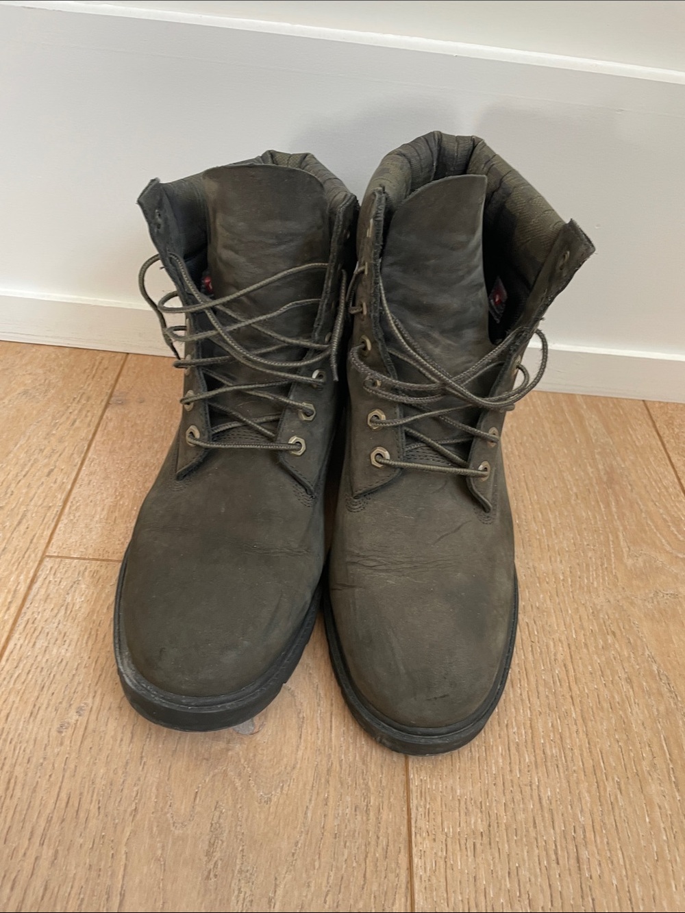 Timberland Olive Lace-Up Work Boots